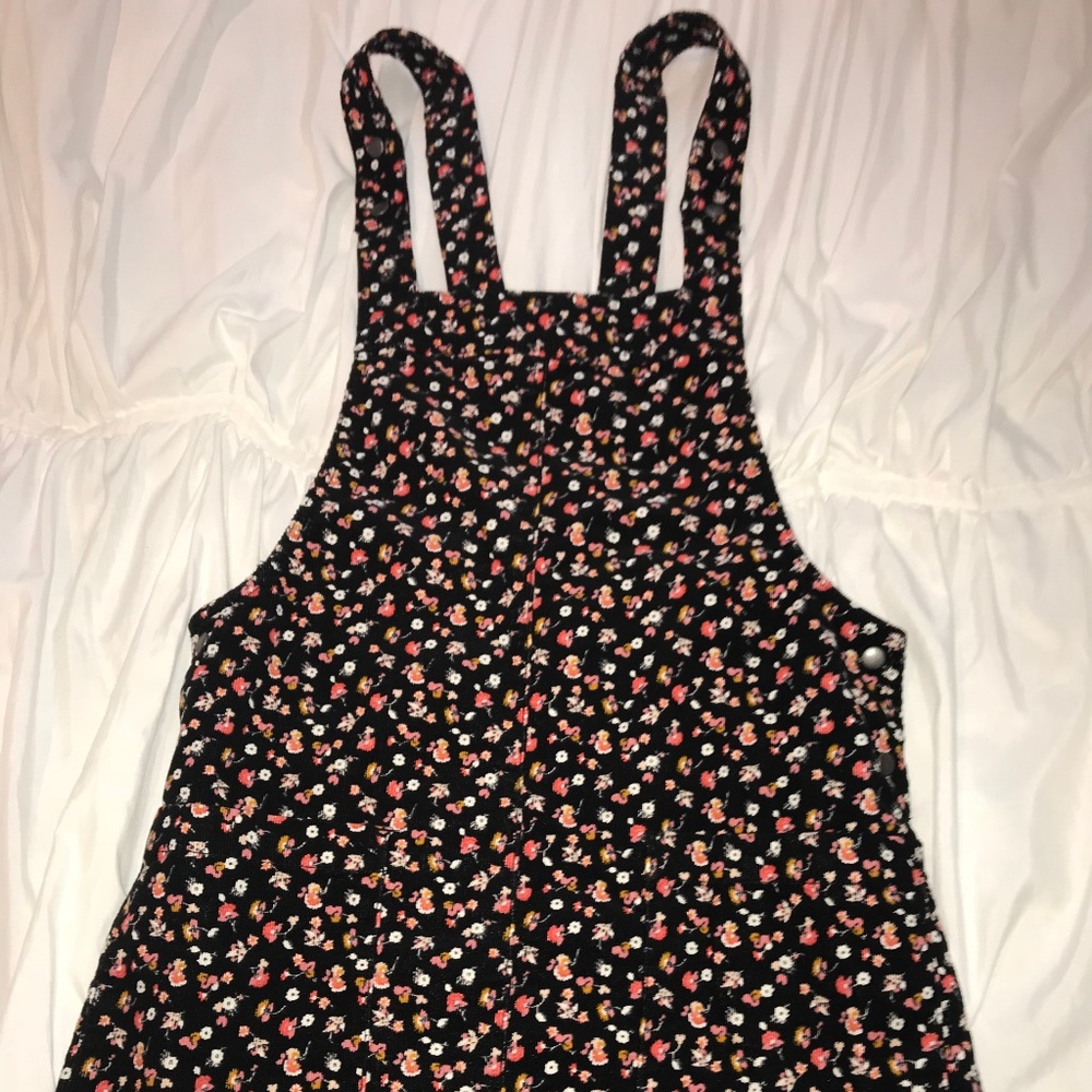 Corduroy Floral Jumper with Pockets